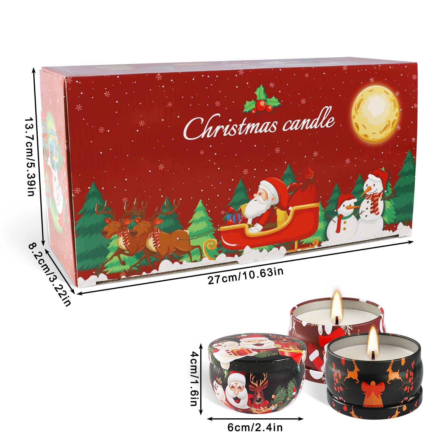 2.3 inch, 16-Piece Christmas S - Home Fragrance Gift 评论和价格